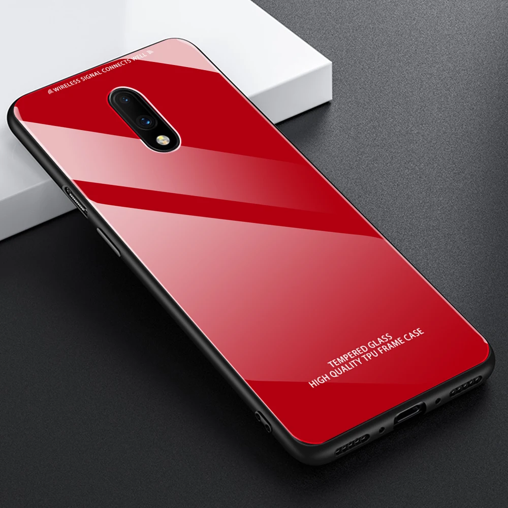 Чехол для Oneplus 7 6 5T Pro противоударный жесткий чехол модный черный красный розовый