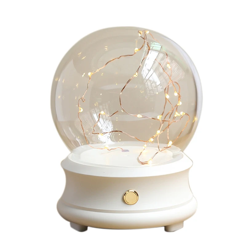 Топ креативная Bluetooth музыкальная шкатулка аудио с лампой база стеклянная крышка