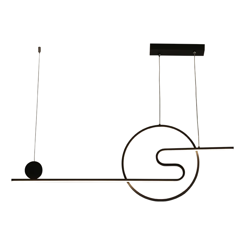 Черная белая готовая современная светодиодная Люстра для столовой кухни комнаты