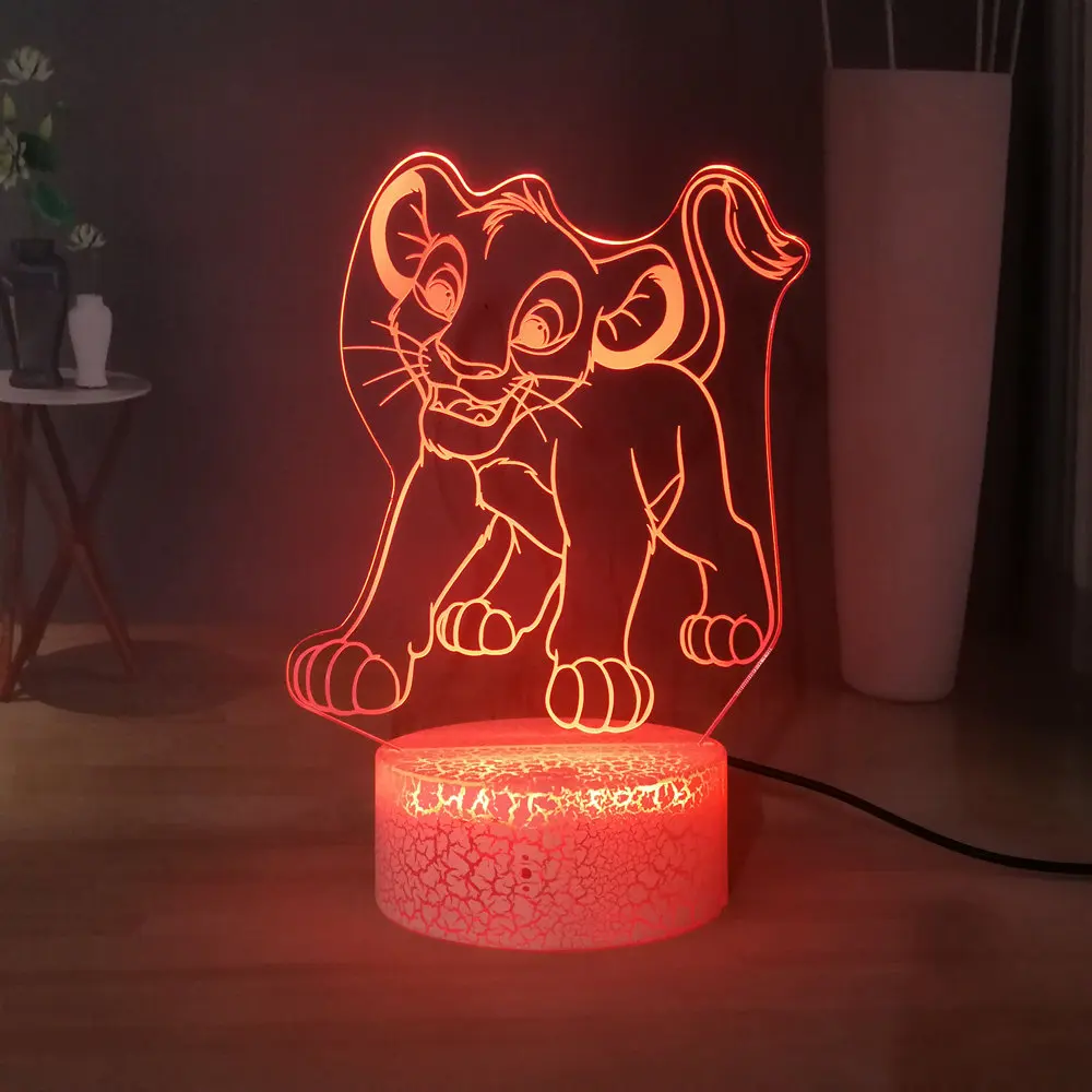 Новый светодиодный ночной Светильник Simba для детей украшение комнаты в виде