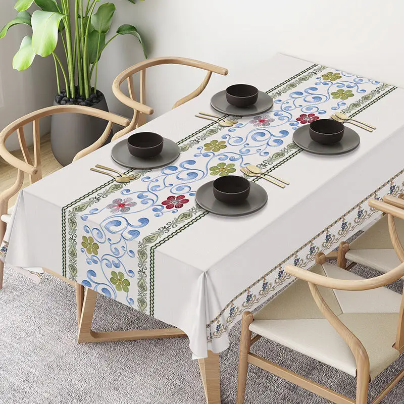 

Waterproof Pvc Tablecloth Dining Table Decor Manteles De Mesa Rectangular Para Fiesta Nordic for Birthday Party Table Cloth