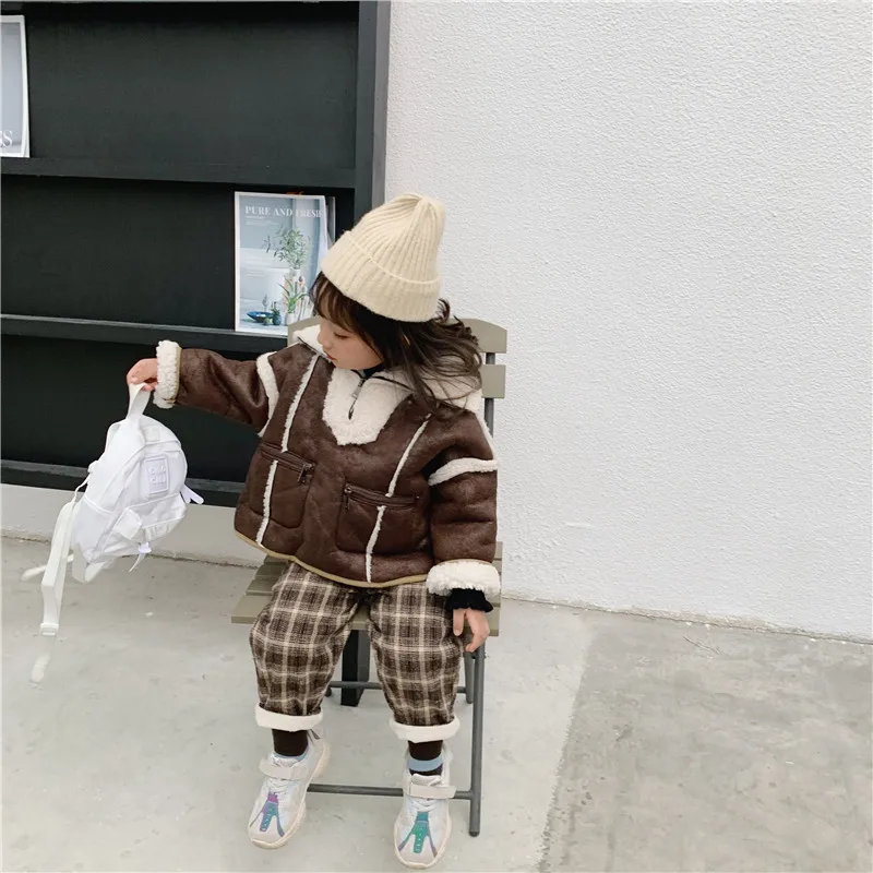 2019 Новое поступление зимняя утепленная куртка из искусственной кожи в Корейском