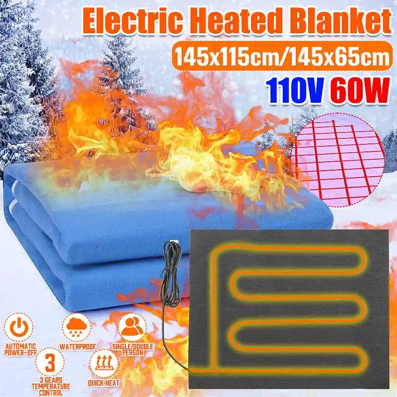 

Electric Blanket Body Warmer Winter Single Heated Blanket Thermostat Electric Heating Blanket Carpet Household Beds Heaters Pad