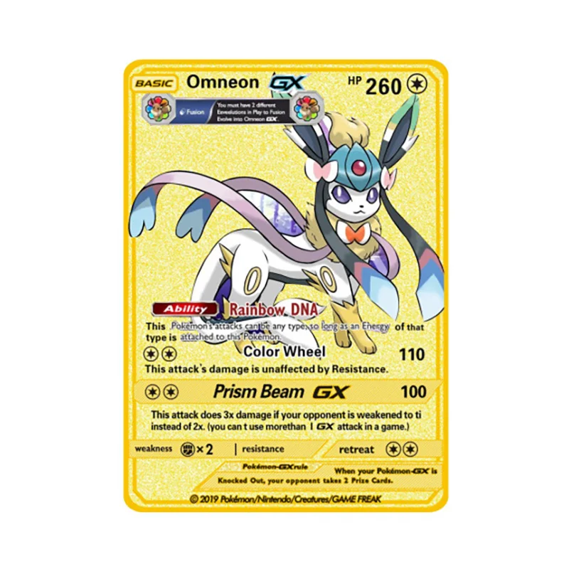 Новинка 2021 карты Pokemon металлическая карта V-карта Фотогалерея карт Vmax Золотой