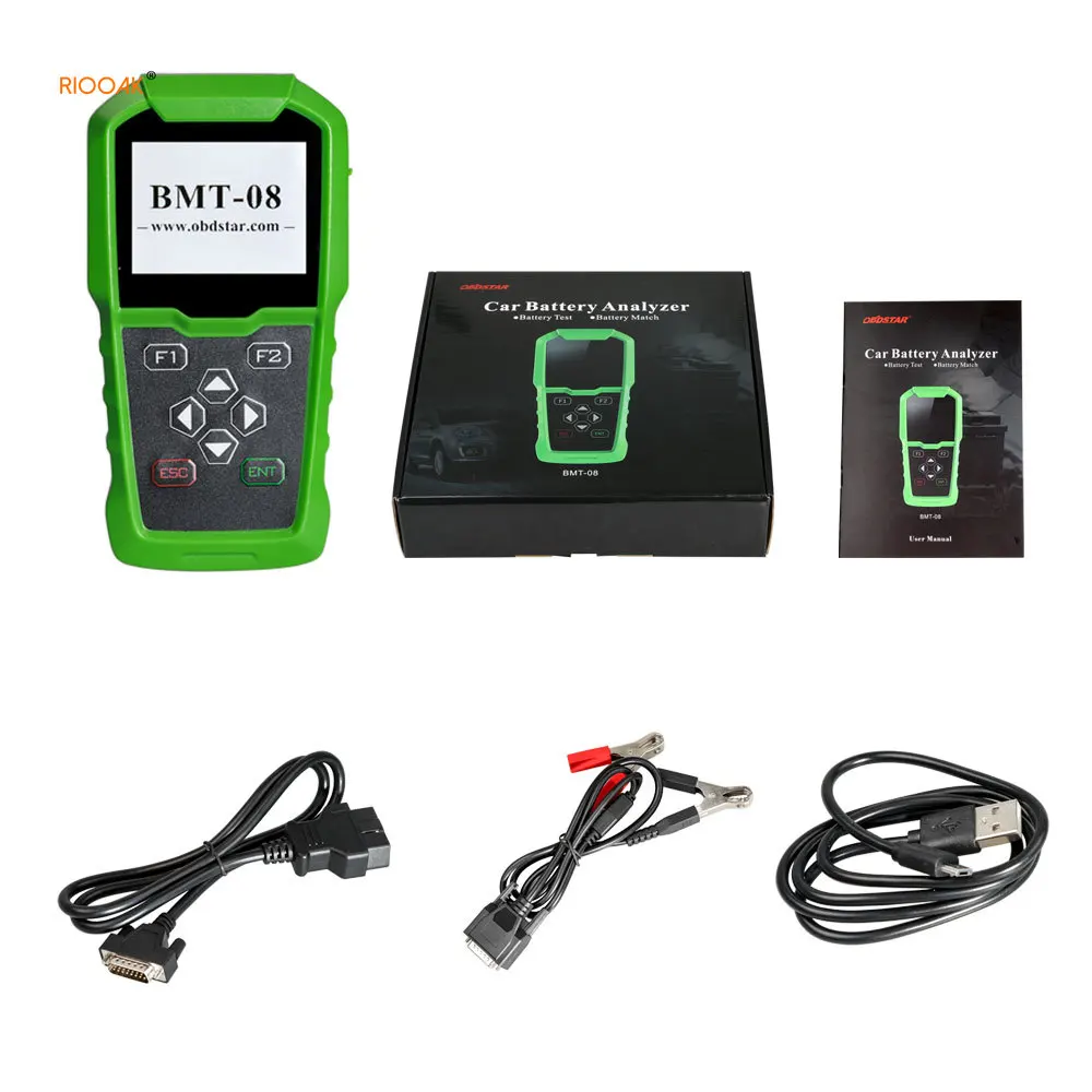 Тестер автомобильной нагрузки аккумулятора RIOOAK OBDSTAR BMT-08 12 В/24 В 100-2000 А · ч |