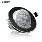 DBF черный Встраиваемый светодиодный светильник с регулируемой яркостью 3 Вт 5 Вт 7 Вт 3000 К6000 К светодиодный потолочный Точечный светильник AC85-265V для кухни гостиной спальни