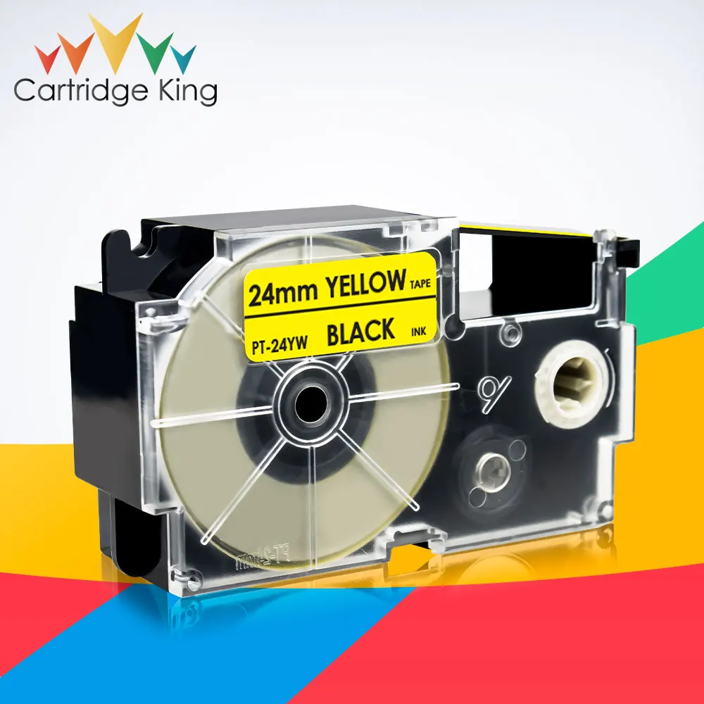 XR-24YW Black on Yellow 24mm Replace Label Tape for Casio KL-G2 CWL300 KL430 KL820 KL7000 KL7200 EZ- Serial Maker Printer | Компьютеры и