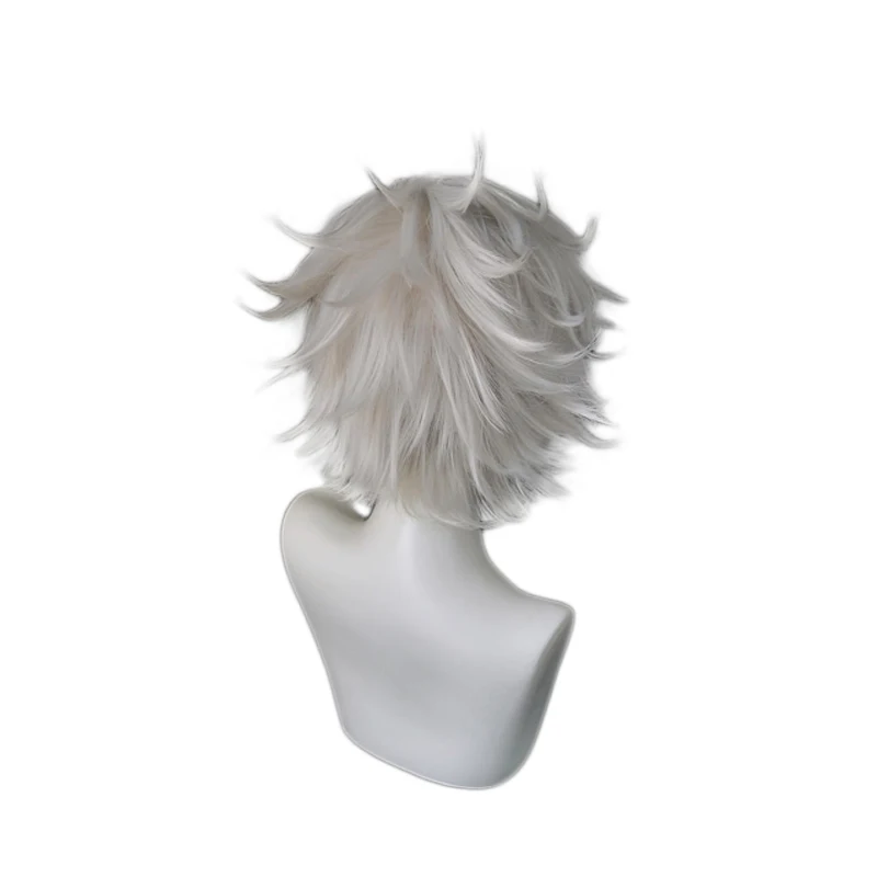 Короткие термостойкие синтетические волосы для косплея шиназугава санеми