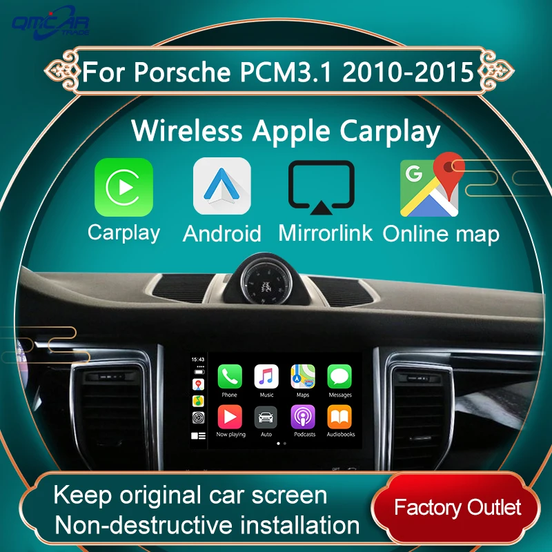 Беспроводной CarPlay для Porsche Pcm3.1 2010 2015 Android Авто Airplay Мультимедиа ТВ зеркальная
