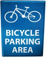 eugene tin sign xxl retro bicycle parking vintage sign metal signs