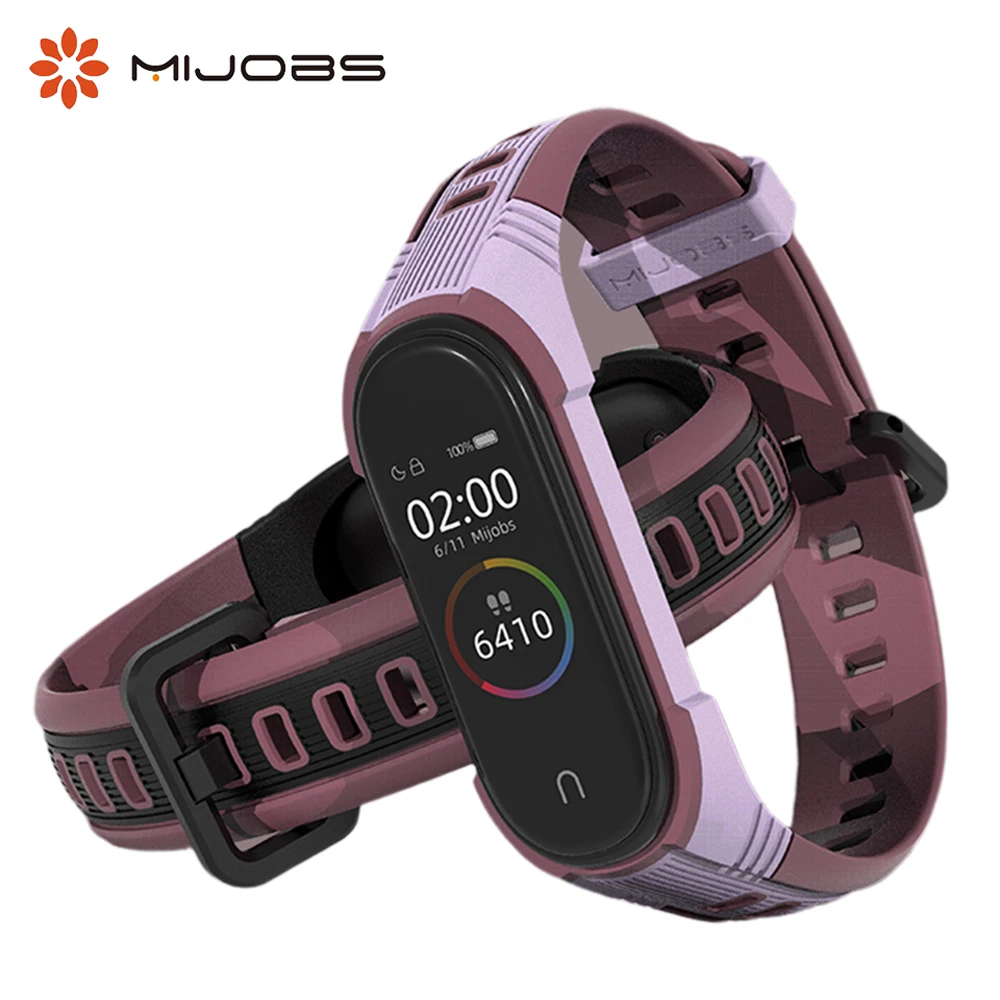 Силиконовый ремешок Mijobs Mi Band 5 аксессуары для Xiaomi 4 3 Смарт-часы браслет Miband