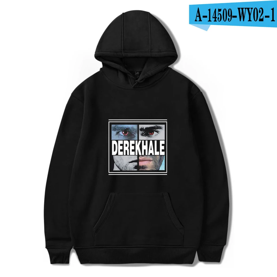Derek hale толстовки для мужчин Новое поступление Толстовка Harajuku с капюшоном Красная толстовка ТВ серия подростковый волк персонаж печати Топы - Цвет: black
