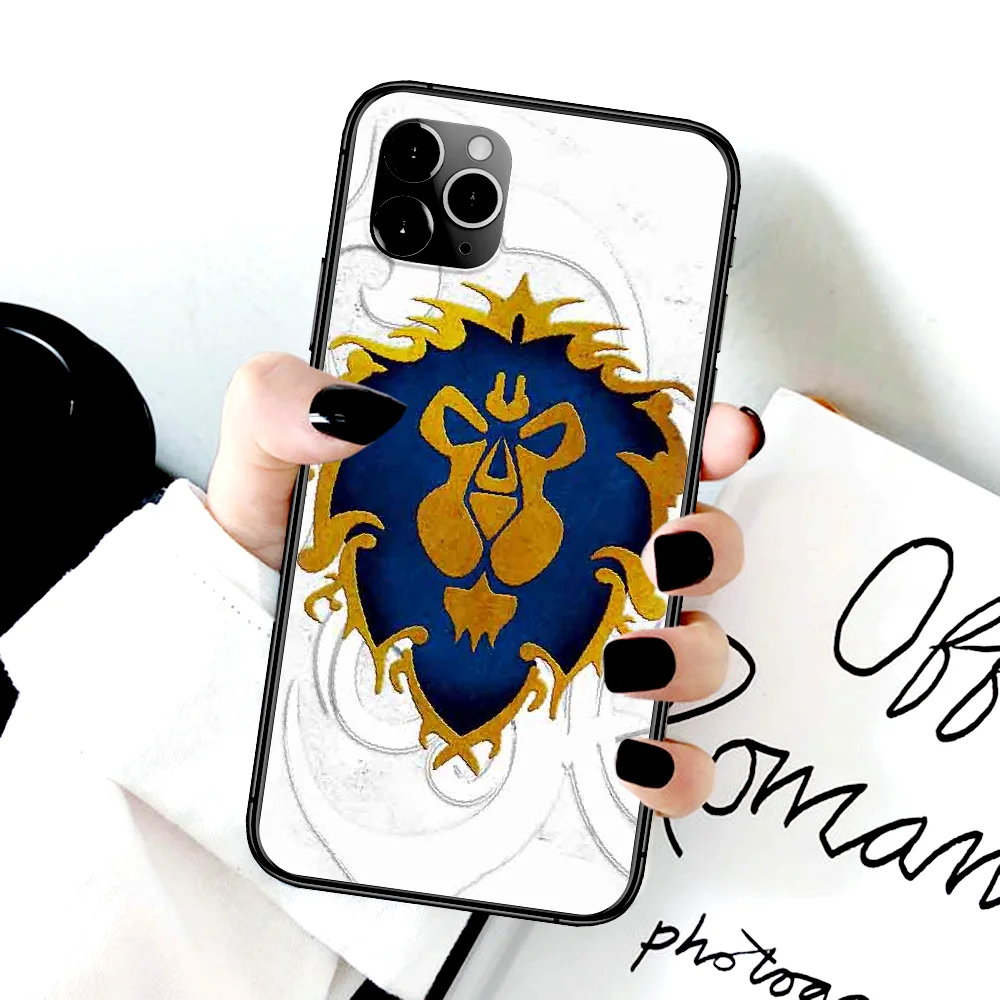 

World of-Warcrafts Logo Phone Case For Iphone 4 4s 5 5S SE 5C 6 6S 7 8 Plus X XS XR 11 12 Mini Pro Max 2020 black Hoesjes Trend