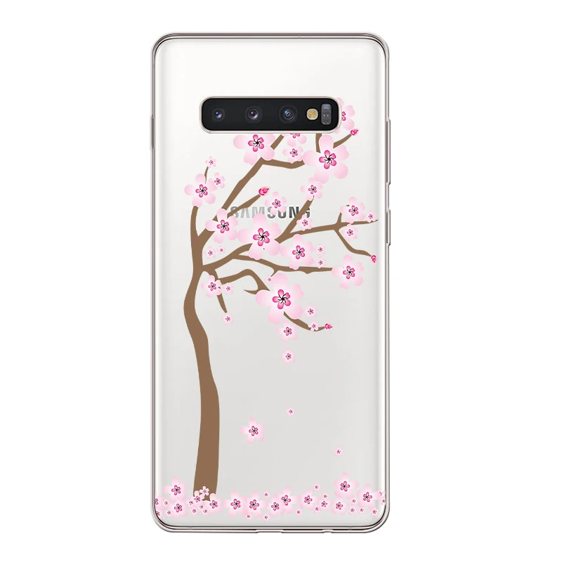 Чехол ciciber Cherry Tree для Samsung Galaxy A51 A52 A71 S21 S20 A50 A12 A21S A70 S10 S8 S9 A72 Plus S10e FE силиконовый