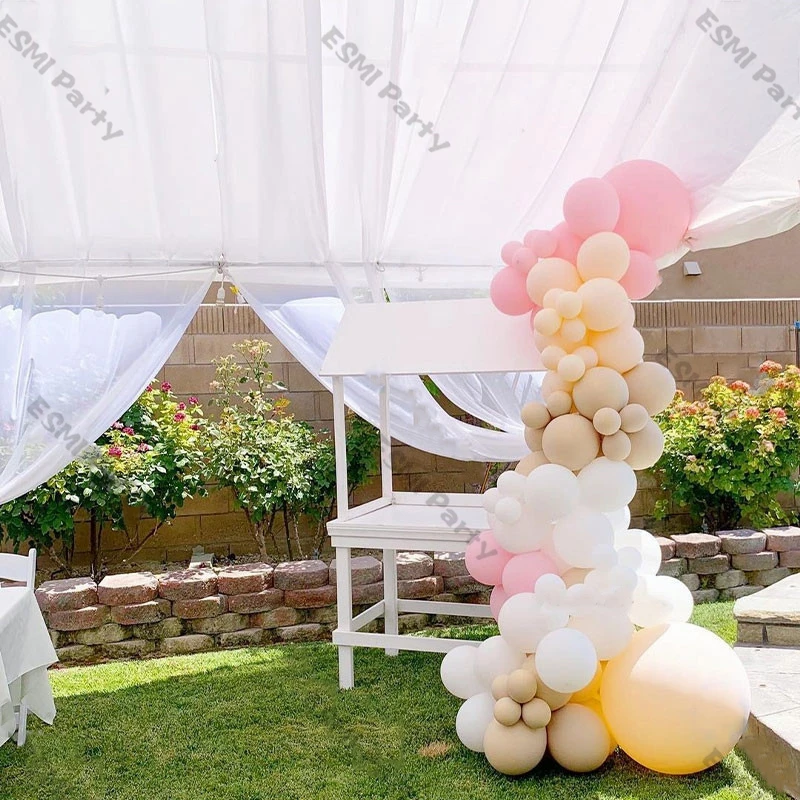 

82pcs Wedding Decoration Matte White Nude Latex Balloons Garland Decoration Macaron Baby Pink Ballon Arch Baby Birthday Decor