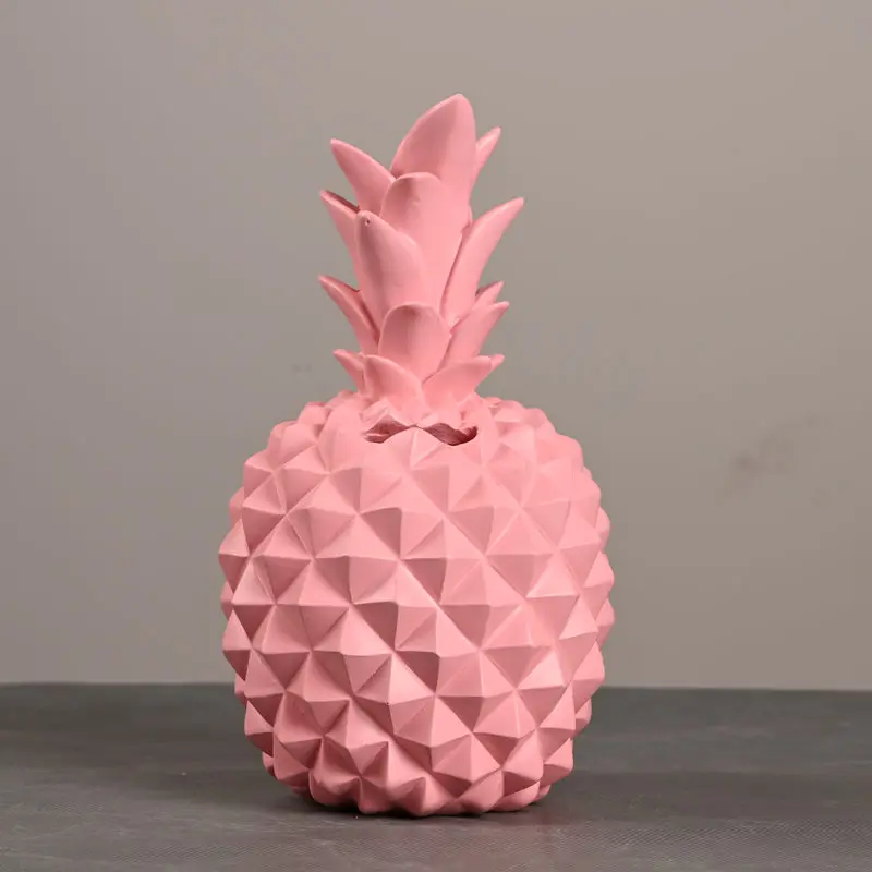 

Resin Pineapple Sculpture Piggy Bank Ornament Room Decor Northern Europe Simple Home Decoration For Living Room Statue