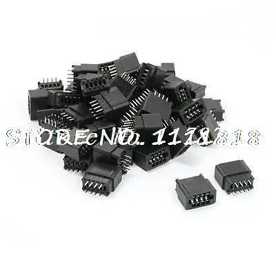 

50 шт. 2,54 мм шаг 2x4 штифта 2 ряда угол IDC коннектор разъемы 50 штифтов