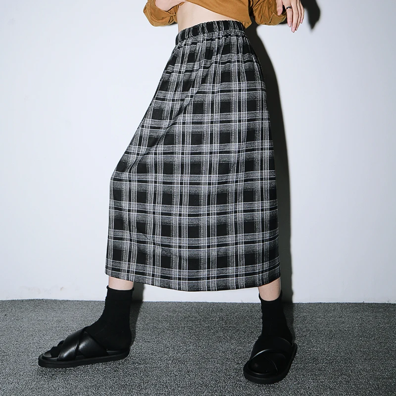 

2020 New Women Skirt Plaid High Waist Skirt Women Vintage Casual Long High Waist Plaid Skirts Autumn Winter Women Clothes
