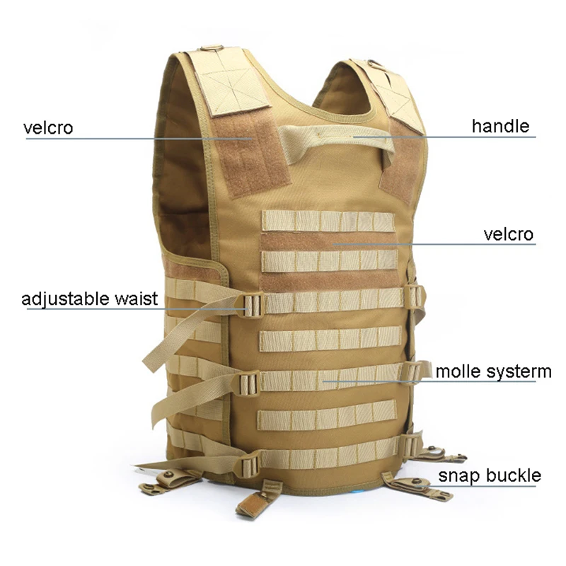 

Tactical Vest Molle Modular Utility Mesh Vest Outdoor Camouflage Vest Gear CS Wargame Hunting Breathable Waistcoat Adjustable