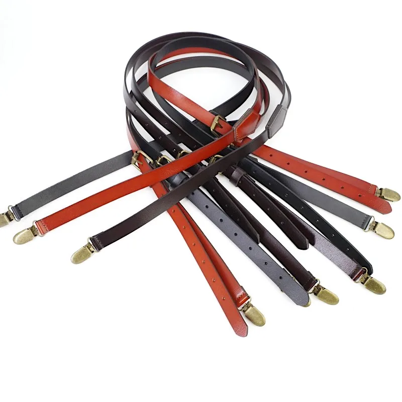 Подтяжки унисекс из натуральной воловьей кожи 1 7 см|unisex suspender|quality suspenderssuspenders men |