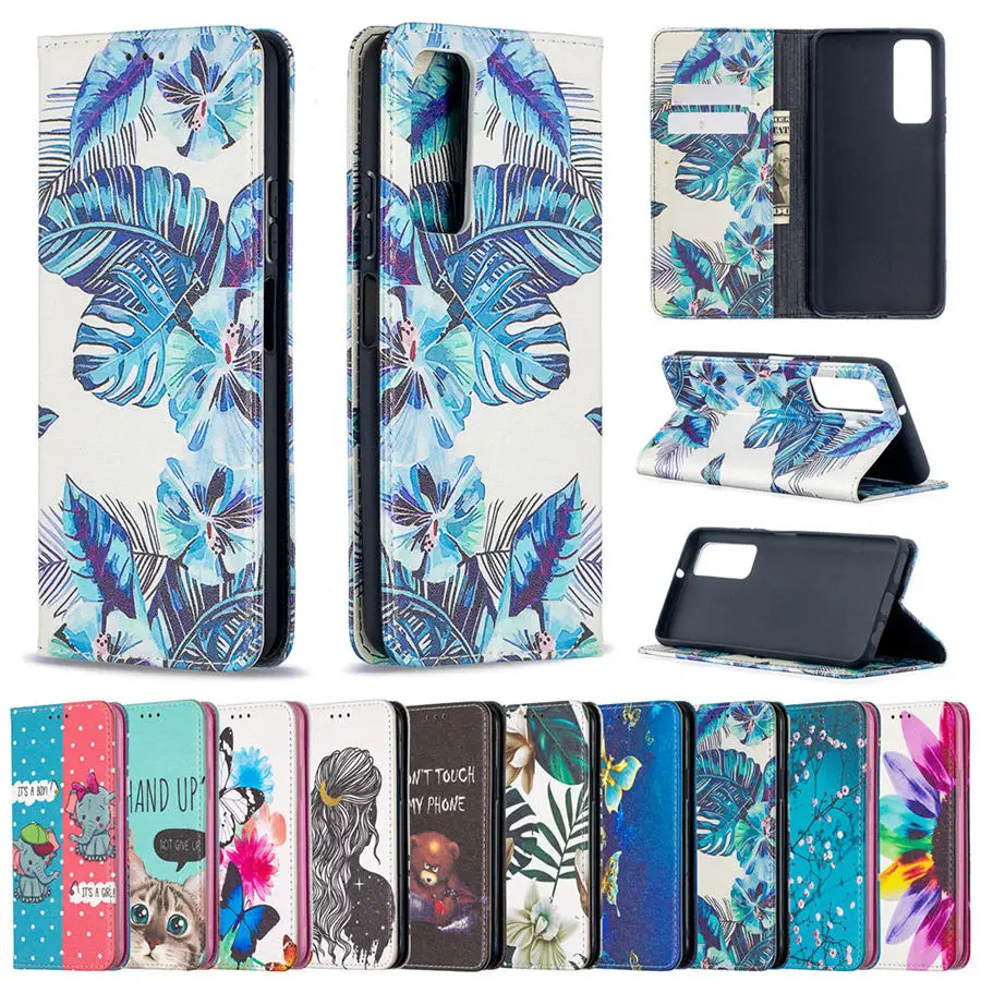

Flip Luxury Case For Huawei P Smart 2021 Leather Wallet Case Magnetic Card Book Shell for Huawei Psmart 2021 Stand Cover