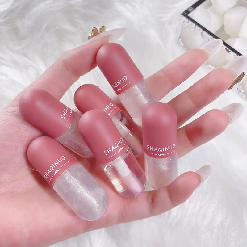 

Mini Lips Gloss Capsule Clear Temperature Sensing Color Change Lip Glaze Moisturizer Lip Oil Capsule Instant Lips Plump TSLM1