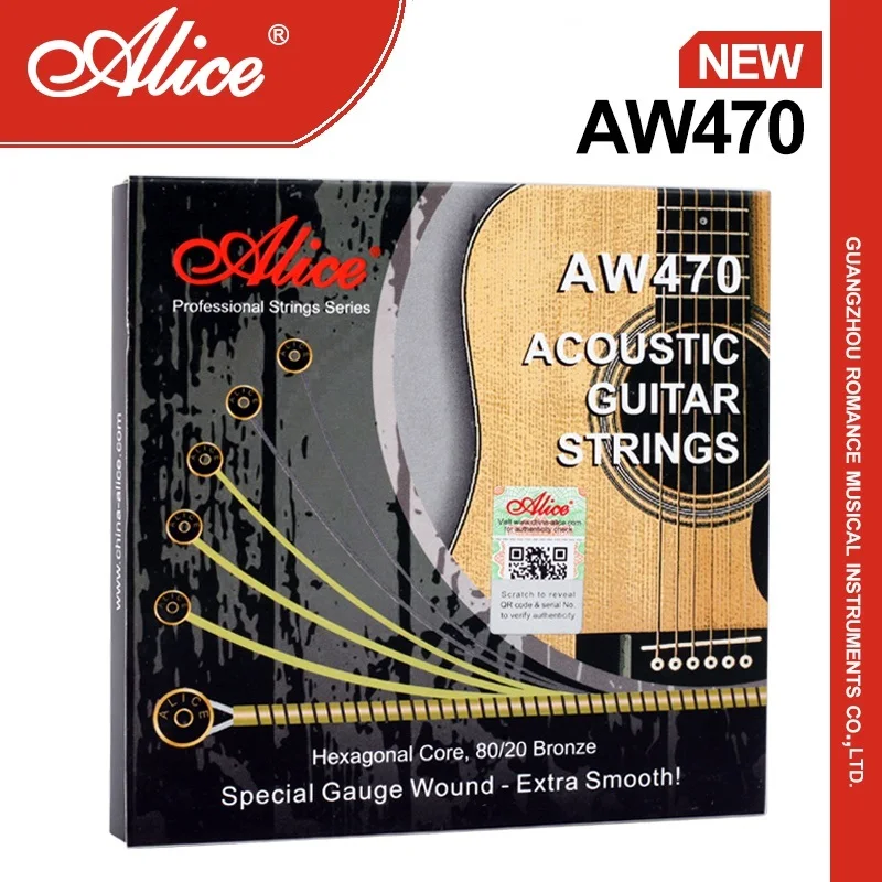 Комплект струн для акустической гитары Alice AW470 простая струна из