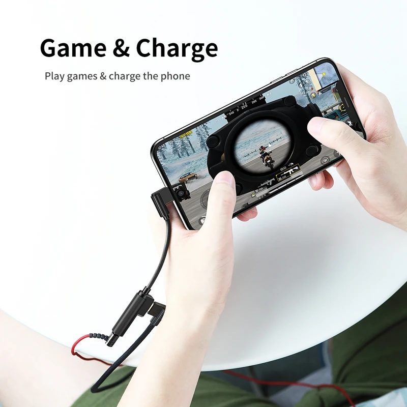 ROCK Aux Audio for Lighting to 3.5mm Jack Charging Connector Earphone OTG Adapter Cable iPhone Xs Max Xr X 8 Plus Splitter | Мобильные