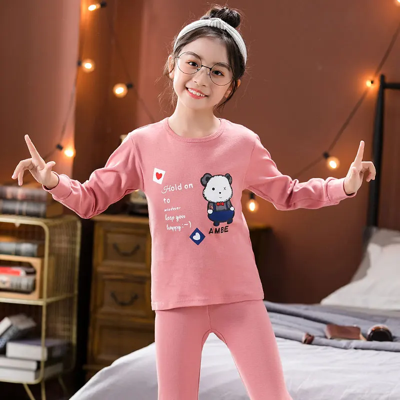 

2021 Autumn Winter Baby Girls Clothes Set New Girls Pajamas Sets 2-11T Children Sleepwears Sets for Boys Girls