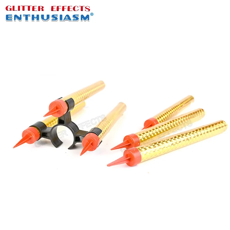 Тройная бутылка шампанского сверкающая свеча на день рождения зажимы для