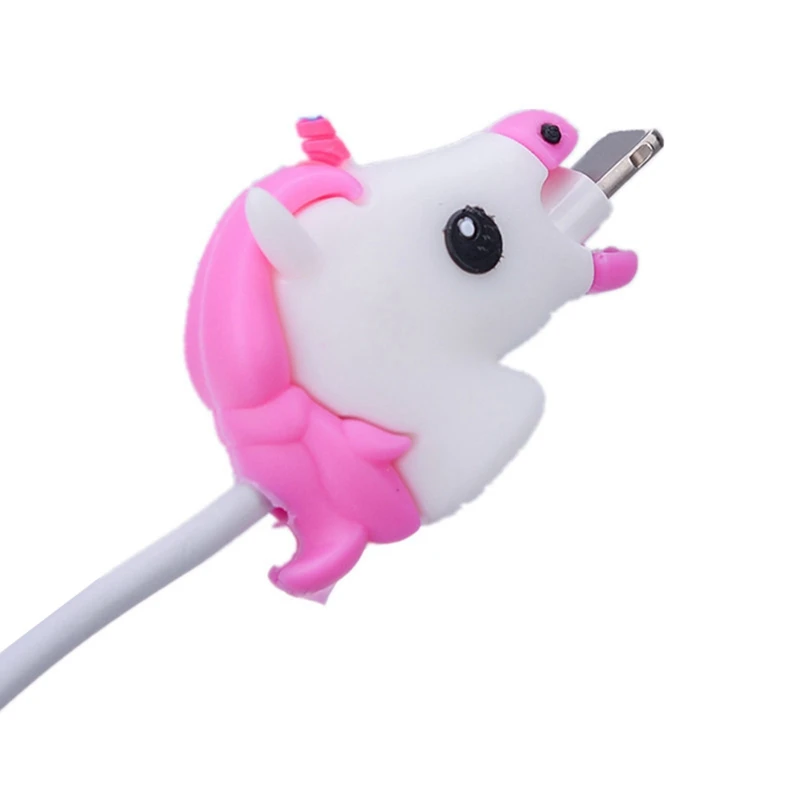 Милая фигурка единорога защита кабеля USB для передачи данных защитный чехол Iphone