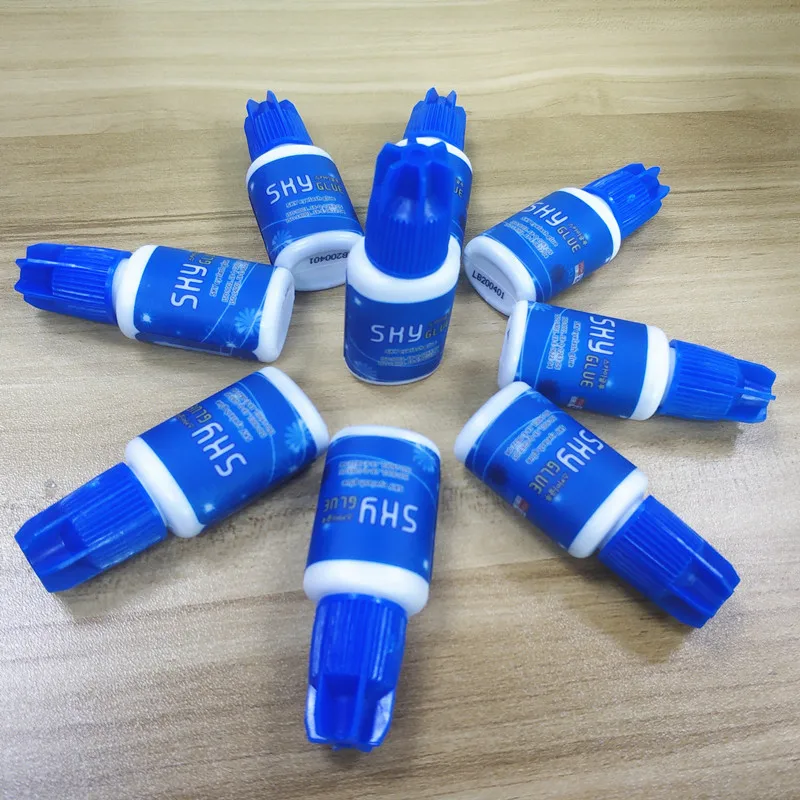 Оригинальный клей для наращивания ресниц 1 флакон небо синий колпачок быстрая