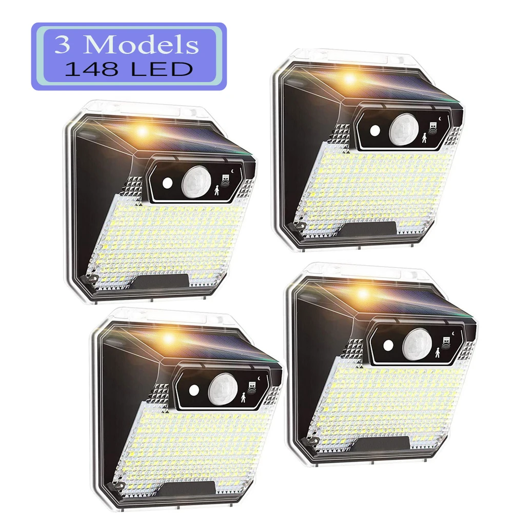 

Открытый солнечный светильник Настенный Солнечный светильник 148 светодиодный s солнечные светильники для внешнего использования Водонепр...