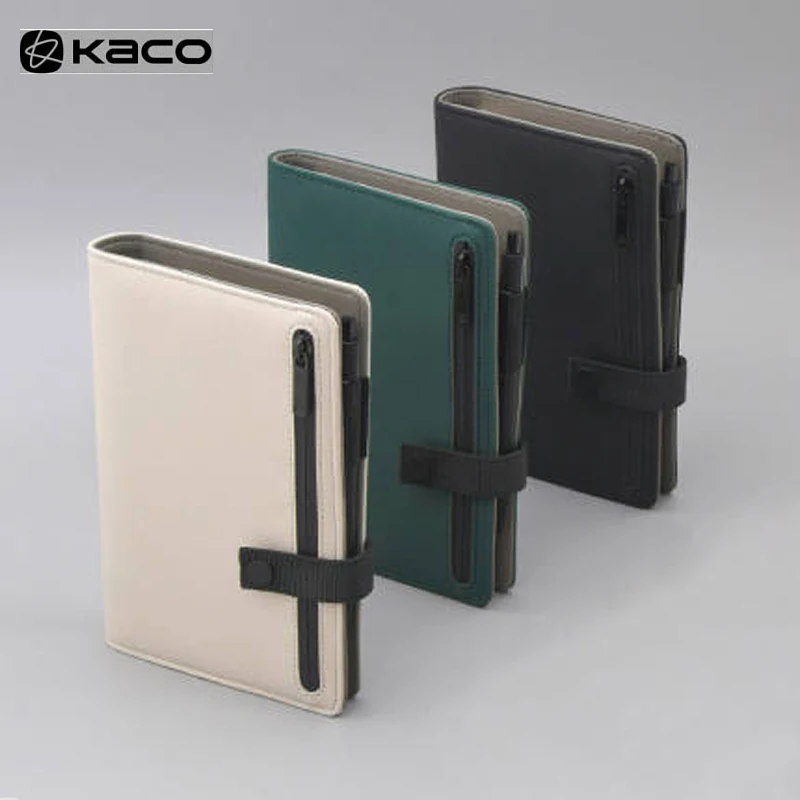 

Youpin KACOGREEN BUCKLE Notebook Paper PU Leather Card Slot Wallet Book For Office Travel Notebook Note Pad Smart Home /Gel Pens