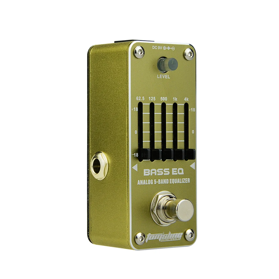 Новый 5-полосный басовый эквалайзер AROMA AEB-3 BASS EQ мини-аналоговый педаль эффектов