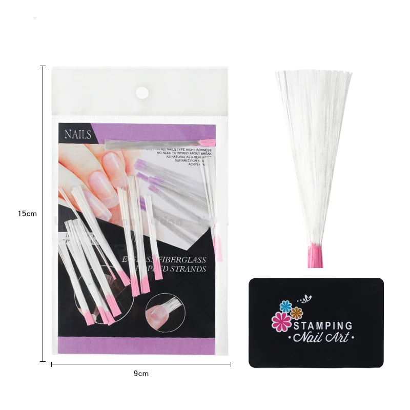 10 штук упак. стекловолокно для ногтей УФ геля DIY четыре цвета Акриловая