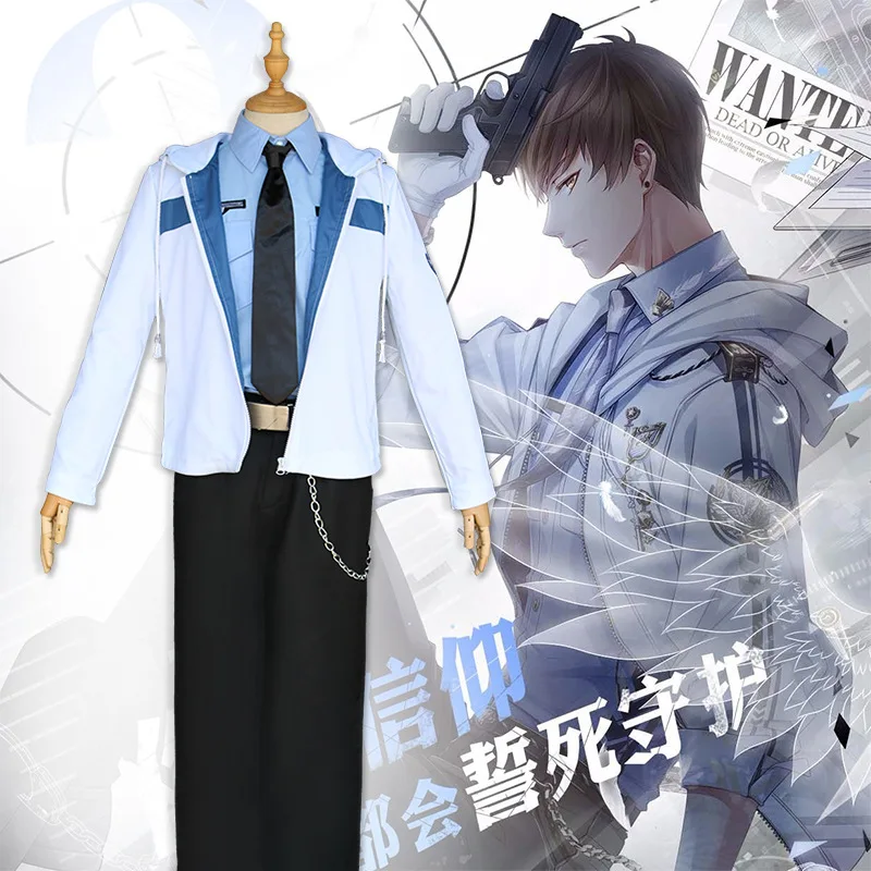 Мужской Костюм полицейской формы Gavin костюм для ролевых игр аниме полицейский