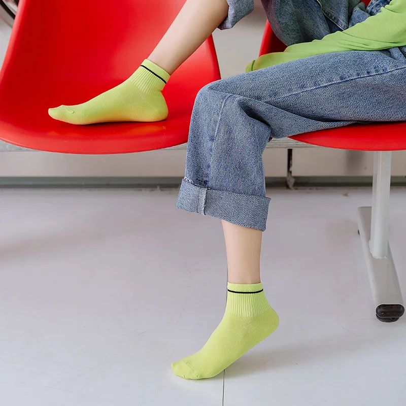 Хлопковые тапочки с рисунком мопса Женские тонкие забавные носки -башмачки