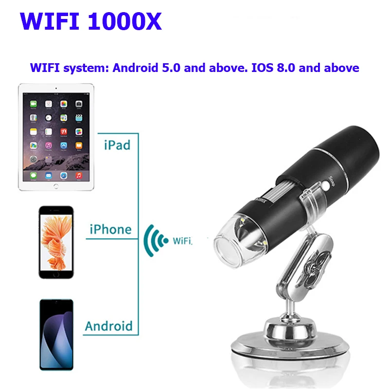 1000x / 1600x светодиодный USB цифровой микроскоп Эндоскоп камера микроскопия для