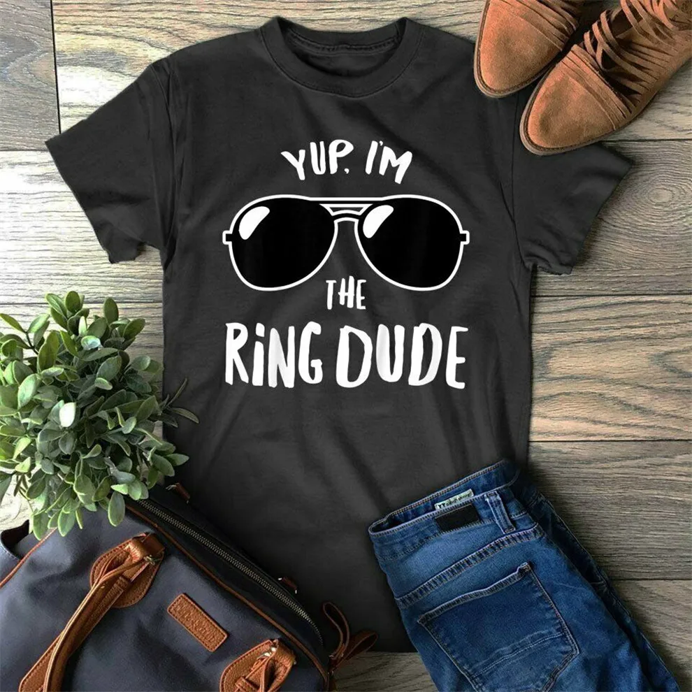 Детская футболка с надписью Yup I'M The Ring Dude Футболка для мальчиков на свадьбу