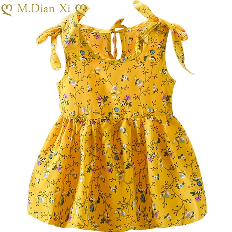 Toddler Baby Kids Girls Dress Sleeveless Ribbons Bow Princess Dresses Floral Print for Clothes Beach | Детская одежда и обувь