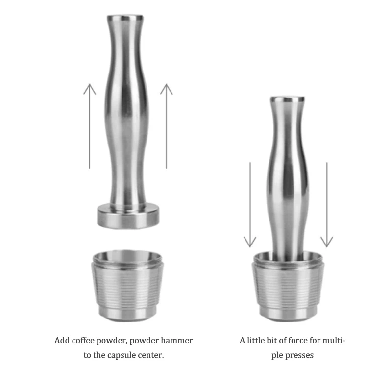 Твердый Темпер для кофе из нержавеющей стали пресс капсул Nes 24 мм ручная мельница