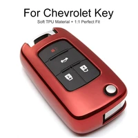 tpu protection car key cover case for chevrolet cruze 2011 aveo t300 captiva trax tahoe onix camaro key chain ring accessories
