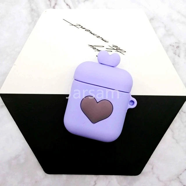 Purplelove Милый мультяшный беспроводной чехол для наушников Apple Airpods 1 2, мягкий силиконовый чехол для наушников Airpods, защитный чехол s - Цвет: Purplelove