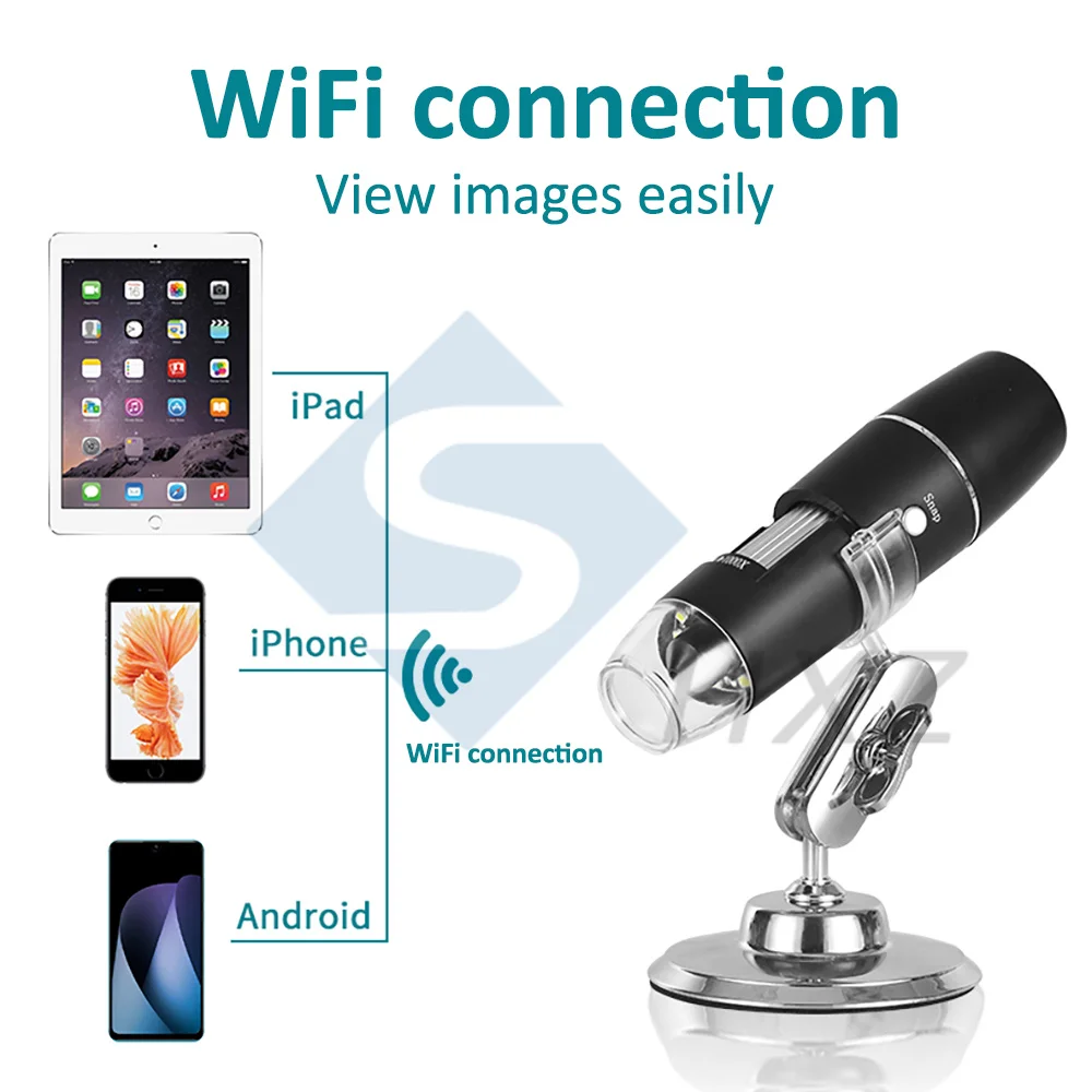 Цифровой микроскоп с Wi-Fi регулируемый эндоскоп увеличением 50x -1000x электронный 8