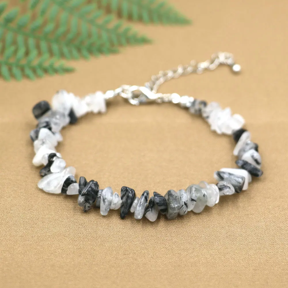 Женский стрейчевый браслет с натуральными драгоценными камнями | Украшения и