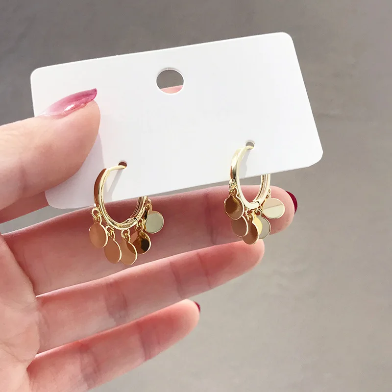 2020 Новый Модный Блестящий металлический Геометрический Круговой для женщин