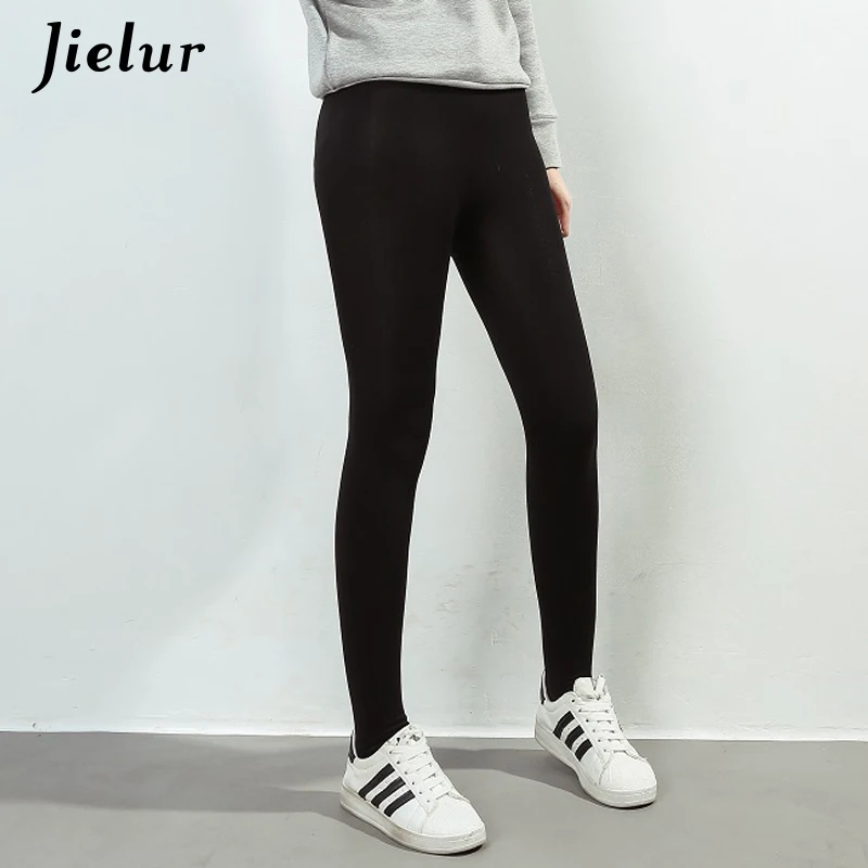 Jielur Новинка 2019 года обтягивающие брюки Pantalon Femme сезон зима-осень женские черные