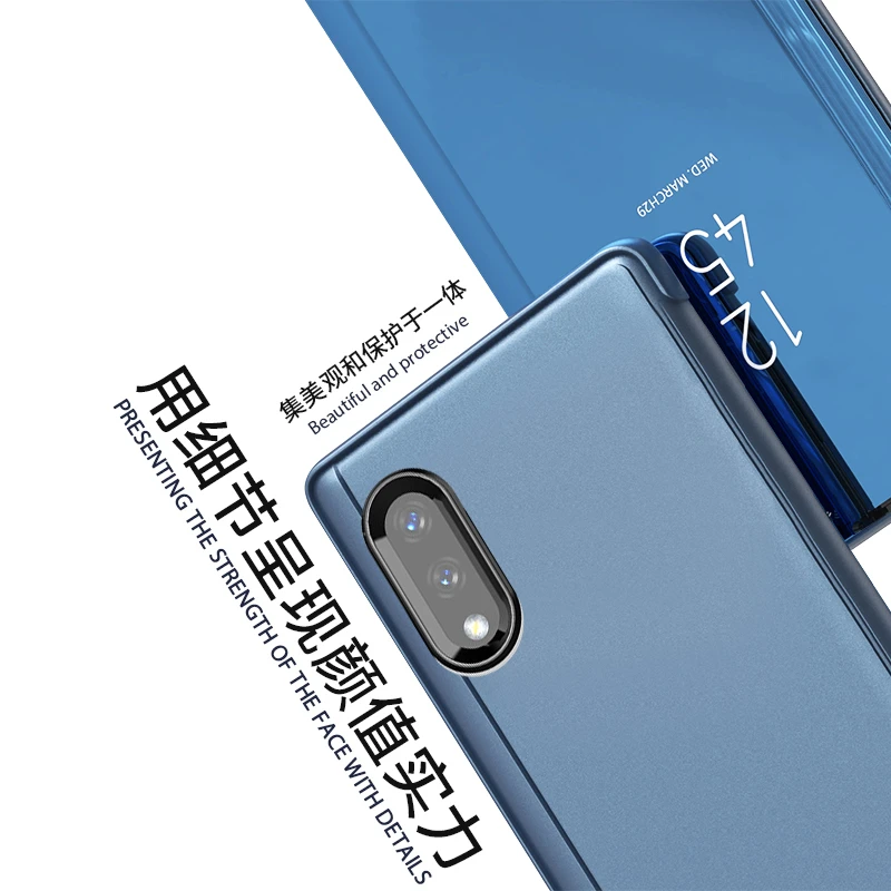 

Smart Case For LG V30 Plus V40 V50 V60 K22 Mirror View PU Leather Flip Cover For K50 K42 K52 K61 K50S K41S K51S Cases Shell