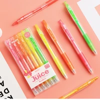 6pcslot pilot lju 60f juice pen color fluorescent milk color gel pen 0 7mm can be pressed signature pen multicolor pen